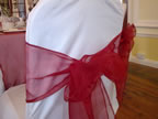 Wine Red Organza Sash